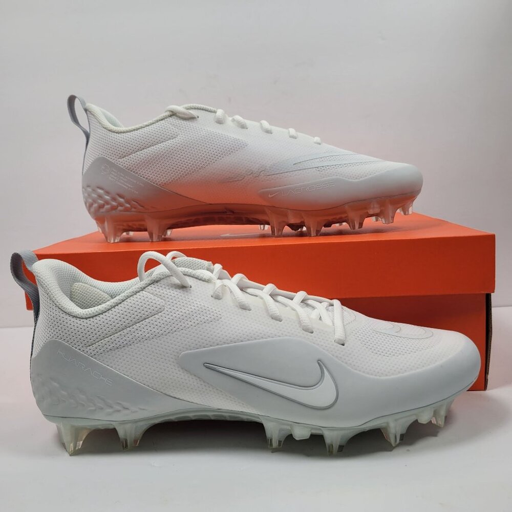 Nike Alpha Huarache 8 Pro Lax Men's White Cleats CW4439-110 US Size 10.5 NWB